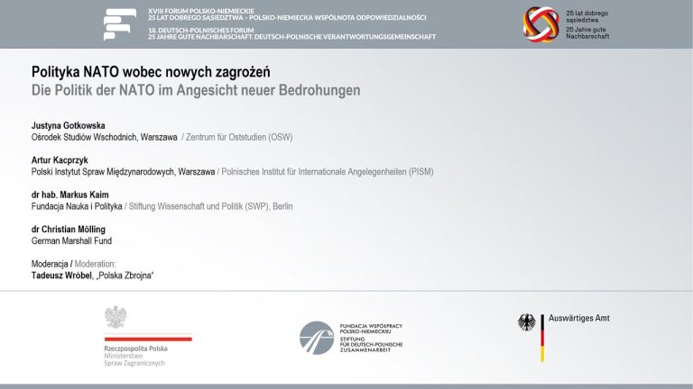 XVIII Forum Polsko-Niemieckie – warsztat „Polityka NATO wobec nowych zagrożeń” – 19.04.2016 – PL