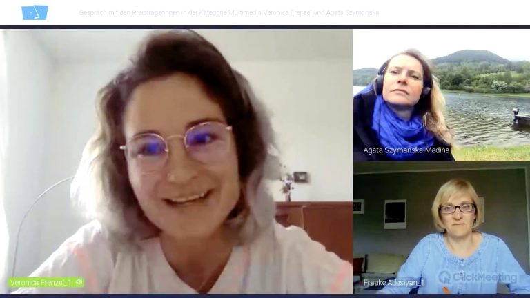 Prezentacja zwycięskiej pracy w kat. Multimedia 2020 Veronica Frenzel, Agata Szymańska-Medina