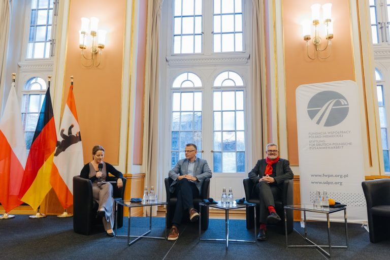 Gespräch mit D. Nietan und K. Ruchniewicz im Roten Rathaus, 12. September 2024, Fot. A. Polukhina